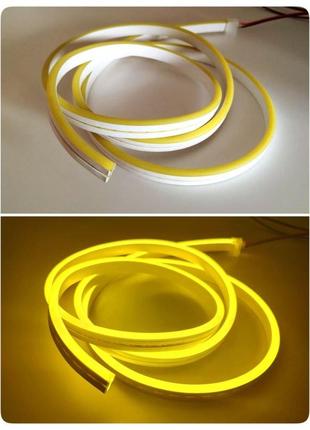 6х12мм led flex neon.(кратность реза 1см).лимонно-желтый.