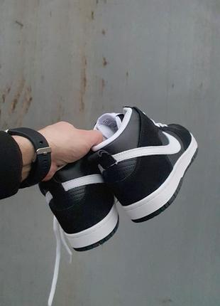 Кросівки  nike sb dunk high •black white•5 фото