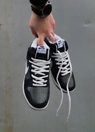 Кросівки  nike sb dunk high •black white•9 фото