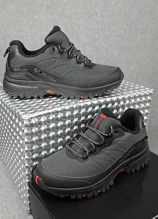 Columbia gore-tex тёмно серые с красным