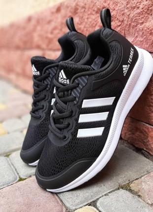 Мужские черно-белые текстильные кроссовки на весну adidas terrex 🆕 адидас
