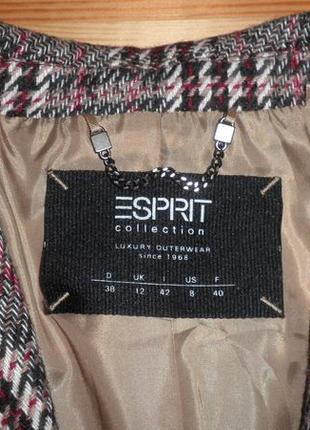 Шикарное яркое пальто прямого кроя esprit приятный цвет италия 38 размер7 фото