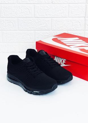 Кросівки чоловічі nike air max black кроссовки найк аир макс черные3 фото