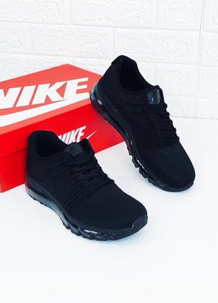 Кросівки чоловічі nike air max black кроссовки найк аир макс черные8 фото