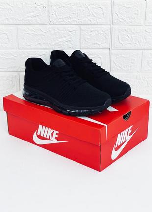 Кросівки чоловічі nike air max black кроссовки найк аир макс черные6 фото