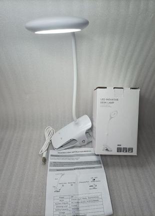 Аккумуляторная led лампа 3 цветовые темп. в 3 реж. на прищепке (usb, li-ion 1800 mah, 28 led ламп)4 фото