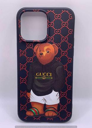 Чохол bears & kaws matt case (nprint) iphone 14 pro max (bear gucci 2) 40092 40092* 40092