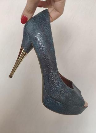 #розвантажуюсь ❤️новые шикарные  женские туфли 38р. цвета морской волны dee-j1 фото