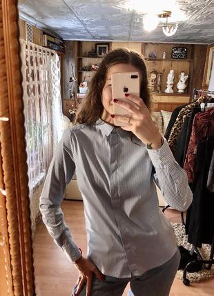 Сорочка полоска h&m xs/s; сорочка, рубашка h&m , сорочка h&m, рубашка смужка синьо-біла, жіноча рубашка хс-с