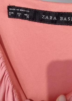 Круте літнє плаття актуального кольору рюші zara4 фото