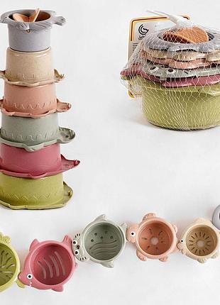 Игра для ванны, 6 ведер, в сетке