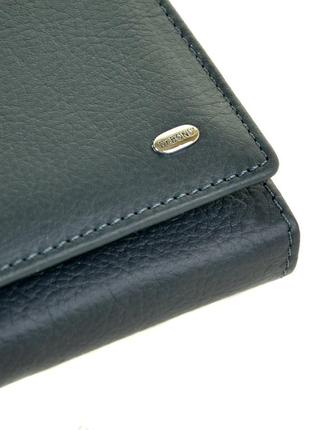 Жіночий шкіряний гаманець з натуральної шкіри чорного кольору2 фото