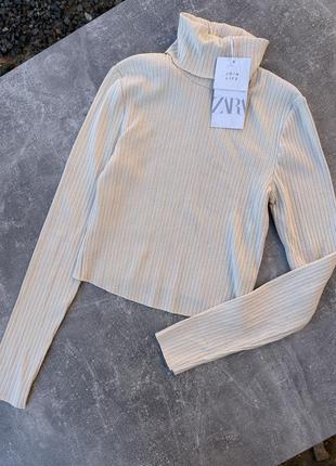 Zara молочний базовий гольфік