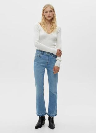 Базовые голубые  расклешенные джинсы pull & bear - 34, 36, 38, 40