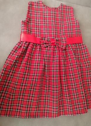 Сукня плаття червоне в клітинку шотландське сарафан