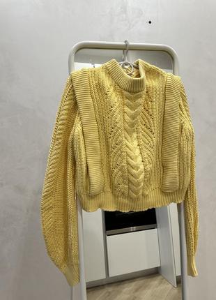 Вязаный свитер из хлопка zara1 фото
