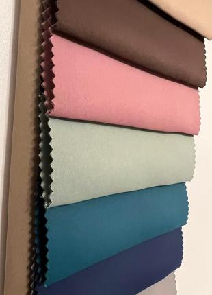 Портьерная ткань для штор блэкаут темно-бирюзового цвета2 фото