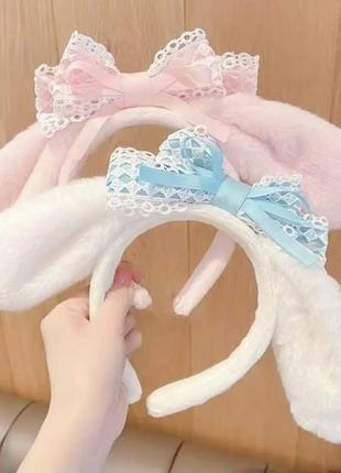 Обруч кавайний із вухами cinnamoroll kuromi аніме5 фото