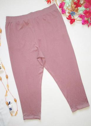 Мега классные трикотажные штаны джоггеры батал цвет пыльная роза f&f 💜🌺💜3 фото