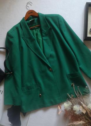 Шерстяной пиджак, жакет, блейзер, зелёный, jacques vert, прямой, оверсайз, удлинённый, англия,2 фото