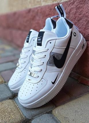 Nike air force 1 lv8 белые с чёрным sin