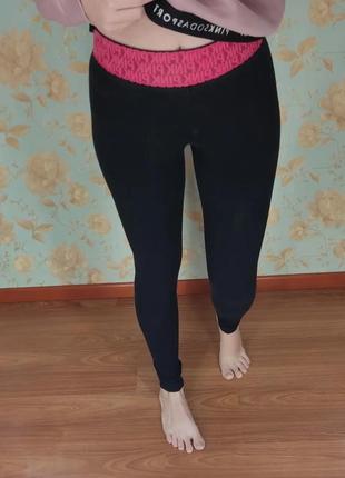 Спортивные лосины леггинсы pink victoria's secret6 фото