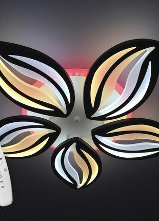 Люстра светодиодная 517 dlight 3color с пультом 95вт черный (01519)