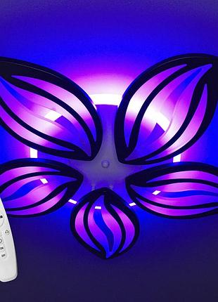 Люстра светодиодная 517 dlight 3color с пультом 95вт черный (01519)