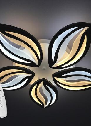 Люстра светодиодная 517 dlight 3color с пультом 95вт черный (01519)