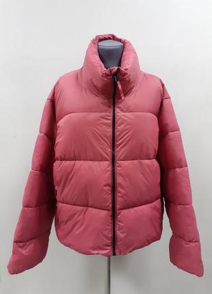 Old nevy теплая дутая куртка, оверсайз, розовая, большие размеры6 фото