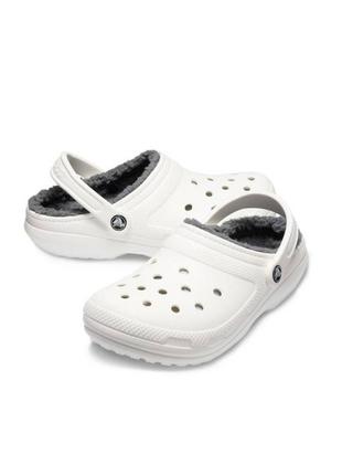 Утепленные сабо с мехом crocs1 фото