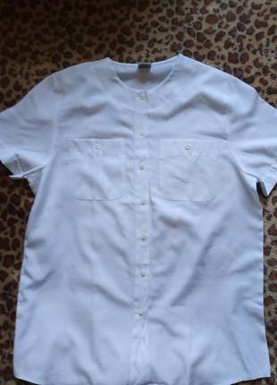 Чудова біла сорочка/блуза c&amp;a розмір 14/403 фото