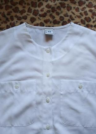 Чудова біла сорочка/блуза c&amp;a розмір 14/404 фото