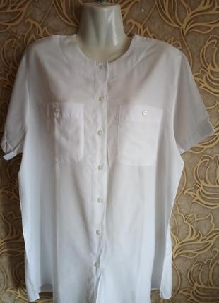 Чудова біла сорочка/блуза c&amp;a розмір 14/401 фото