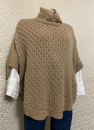 Стильний светр ,пончо,кейп (вовна,кашемір,ангора)massimo dutti4 фото