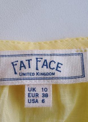 (123)чудесная лимонная хлопковая  майка fat face /размер 10/386 фото