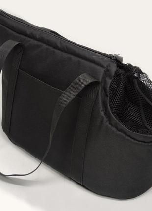 Сумка-переноска для котів, собак, маленьких хатніх тварин до 8 кг чорна