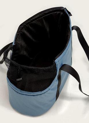 Сумка-переноска для котів, собак, маленьких хатніх тварин до 8 кг сіра2 фото