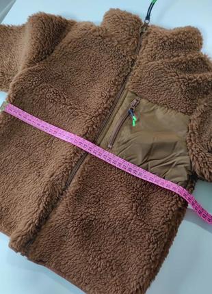 H&amp;m куртка кофта теплая на замке шерпа коричневая мальчишка тренд 6 7 8 лет5 фото