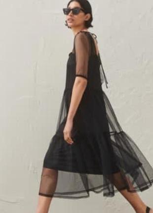 Чорне плаття  h&m сітка1 фото