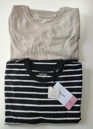 Lefties футболка майка женская в полоску бежевая s m l лефтис