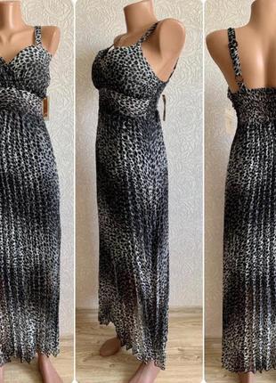 ♥️ платье плиссе animal print s/m