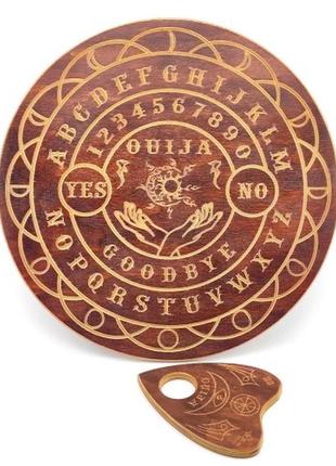 Спиритическая доска ouija  круглая темная 34303а