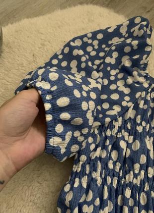 Блуза, блузка в горошок з об’ємними рукавами papaya5 фото