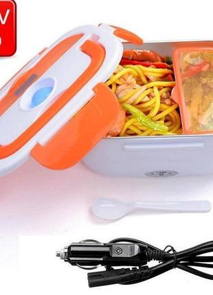 Контейнер для їжі з підігрівом the electric lunch box 12v, електричний ланч бокс в машину4 фото