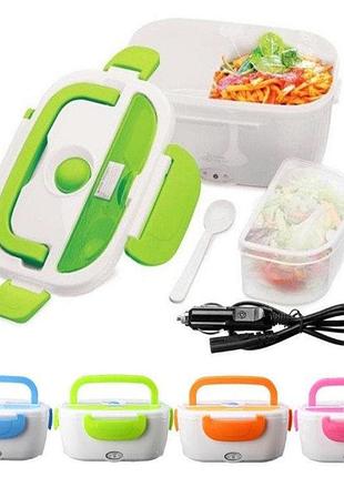 Контейнер для їжі з підігрівом the electric lunch box 12v, електричний ланч бокс в машину2 фото