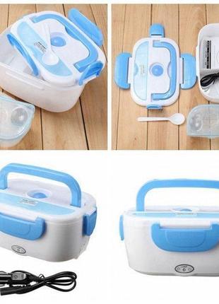 Контейнер для їжі з підігрівом the electric lunch box 12v, електричний ланч бокс в машину9 фото