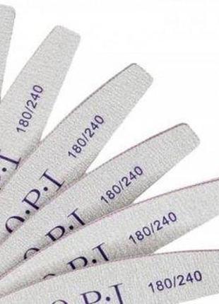 Пилочка для нігтів півмісяць o.p.i, 180/240 грит