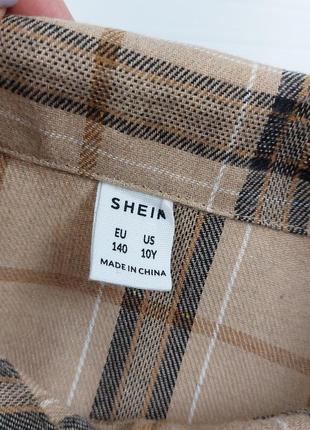 Стильная укороченная рубашка от shein 10 лет, 140 см.3 фото