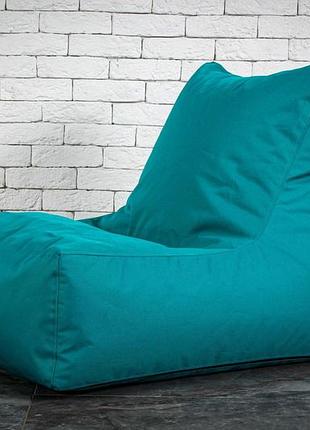 Бирюзовое бескаркасное кресло мешок груша диван 60х80x90 (xl)
